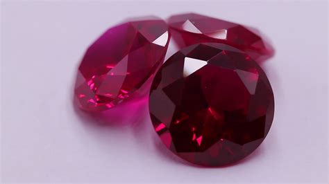 Wholesale Price Of Synthetic Ruby 5# Round Brilliant Cut Ruby Stone ...