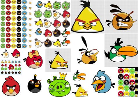 Free Printable Angry Birds Stickers Toppers Or Labels Oh My Fiesta