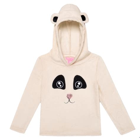 Isaac Mizrahi Plush Panda Hoodie For Little Girls