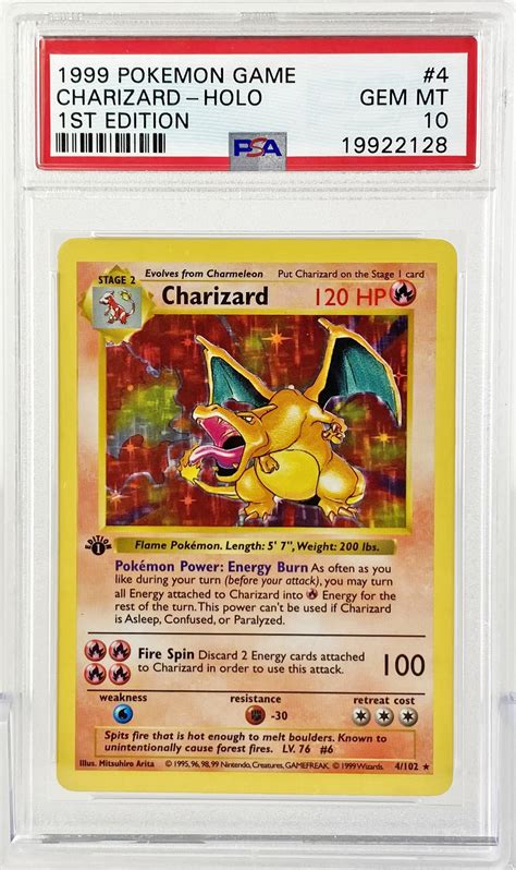 Charizard 1st Edition Holo Psa 10 Significant Clemente Game Used Bat