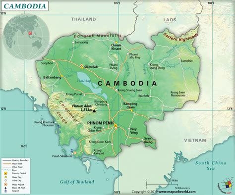 Political And Administrative Map Of Cambodia Maps Of Cambodia Images