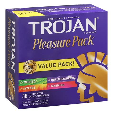 Trojan Pleasure Pack Lubricated Condoms Shop Condoms And Contraception