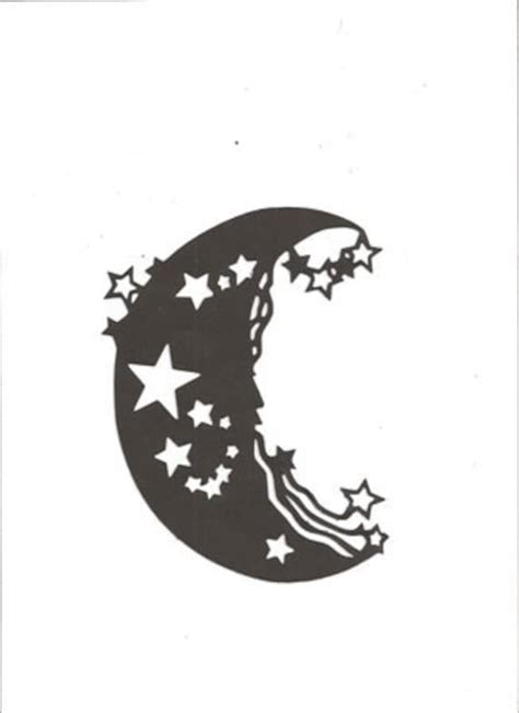Moon And Stars Silhouette