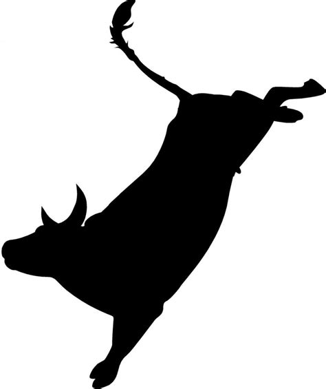 Bucking Bull Silhouette Clip Art Vrogue Co