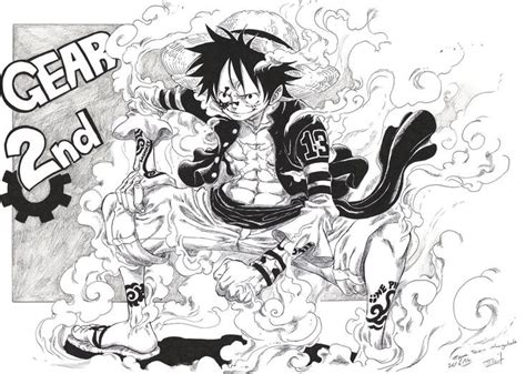 Luffy Gear Second By Jigmetenzin On Deviantart Luffy One Piece Drawing One Piece Manga