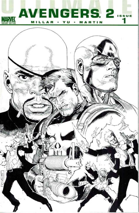Ultimate Avengers 2 1 Leinil Yu Sketch Variant Ultimate