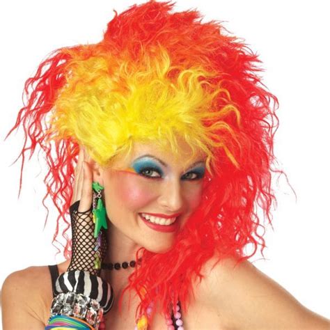 true colors rock star wig cyndi lauper costume clown wig halloween costume wigs