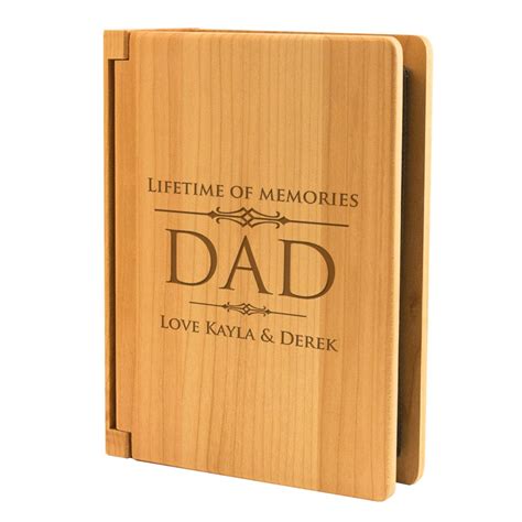 Share some of your favorite photos of you and your dad in a. Lifetime of Memories Maple Wood 4x6 Photo Album for Dad
