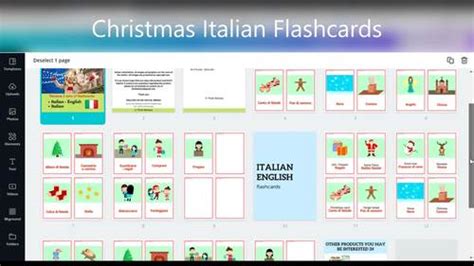 Christmas Italian Flash Cards Italian Flashcards Christmas Natale
