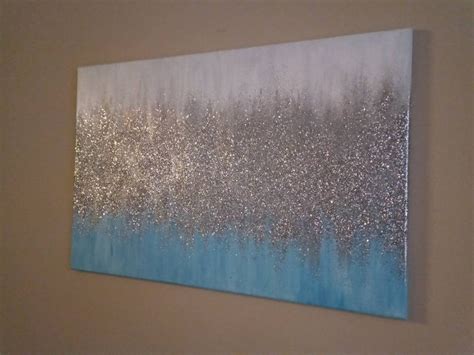 Custom Abstract Glitter Painting 24x36 Landscape Set Up Etsy