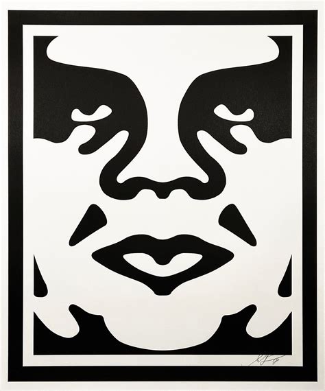 Obey 3 Face White By Shepard Fairey 2018 202125 X 30 Inches