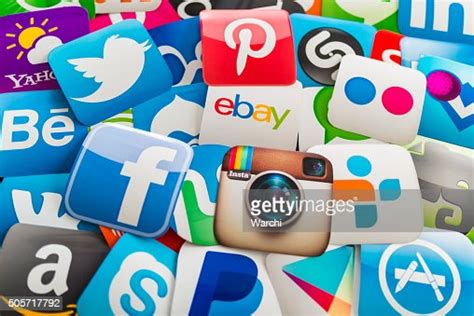 Many Social Media Icons Printed On Paper High Res Stock Photo Getty