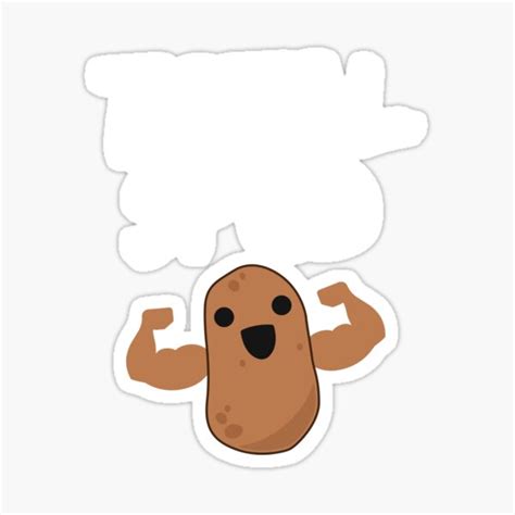 Total Spud Funny Potato Shirt Workout Bodybuilding Stud Sticker