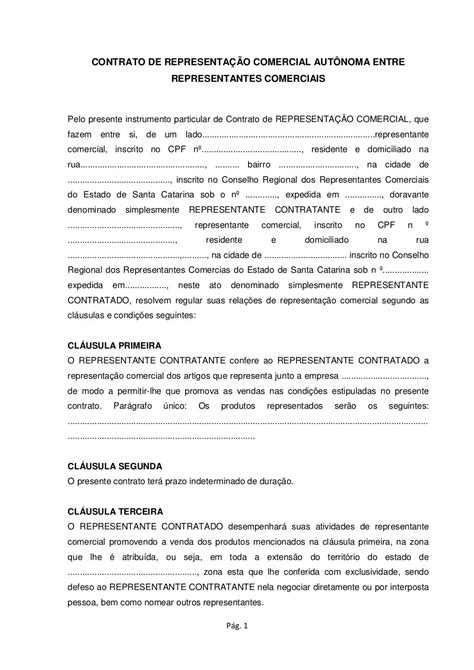 Contrato De Representante Comercial Word2007