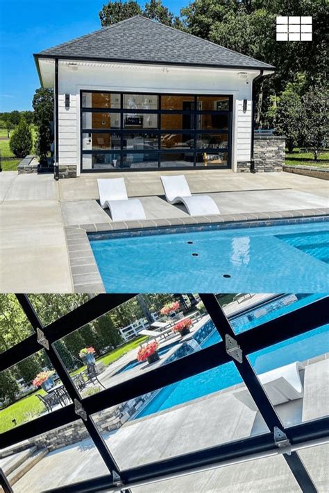 Indoor Outdoor Pool House Design Ideas Full View Glass Aluminum