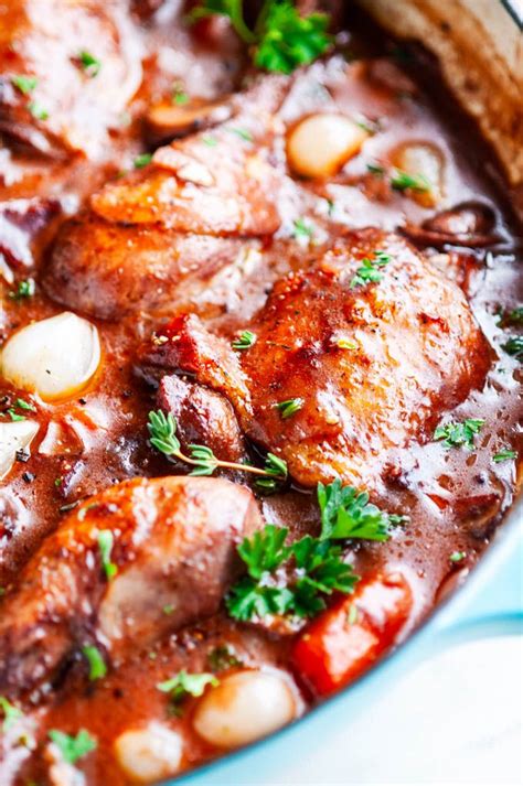 The calorie content is also lower than fried food, which helps you manage your weight and improves your health. Julia Child's Coq au Vin - Aberdeen's Kitchen | Recipe ...
