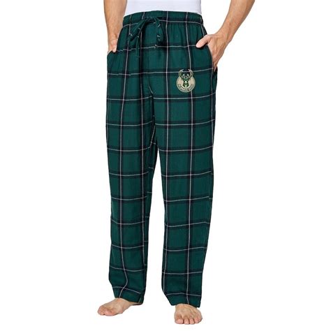 Mens Milwaukee Bucks Homestretch Flannel Lounge Pants Flannel Lounge