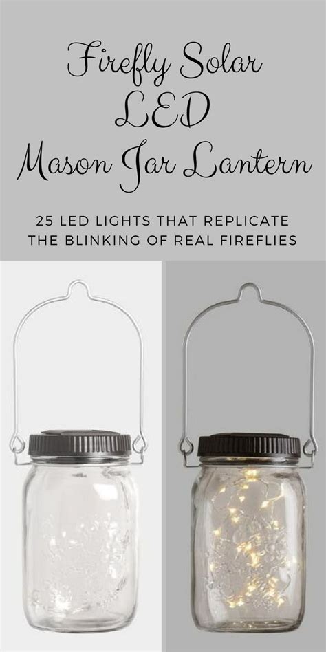 Firefly Solar Led Mason Jar Lantern Mason Jars Mason Jar Lanterns