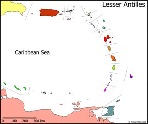 Map of the lesser antilles (caraïbes) published by nelles map. Islands & Island Nations of the Lesser Antilles Quiz - By ...