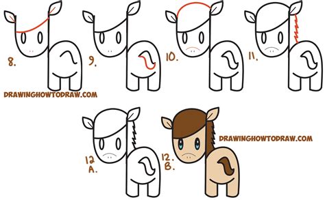 'through children's eyes' portal is a virtual gallery of creativity. How to Draw a Cute Kawaii / Chibi Horse from Letters and ...