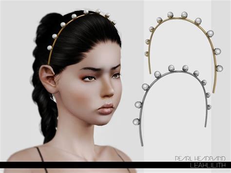 The Sims Resource Pearl Headband By Leah Lillith Sims 3 Downloads Cc