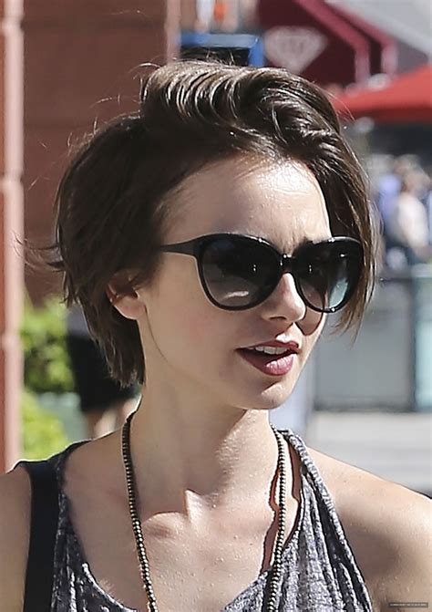 Lily Collins Shopping In Beverly Hills 300915 1514913 Short Hair