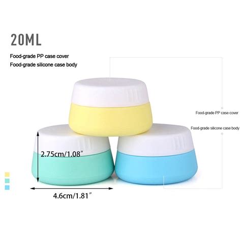 Supremelife 3pcsset 20ml Soft Silicone Cosmetic Containers Leakproof