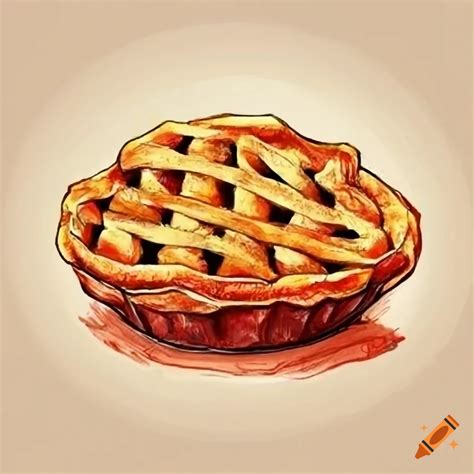 Sketch Of An Apple Pie On Craiyon