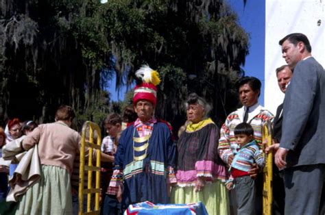 Florida Memory Seminole Indians Gathered At A Meeting