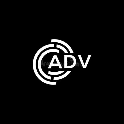Adv Letter Logo Design On Black Background Adv Creative Initials