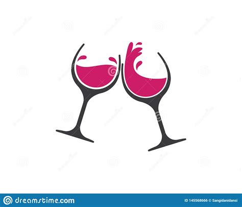 Wine Glasses Toasting Logo Icon Vector Stock Vector Illustration Of Flat Champagne 145568666