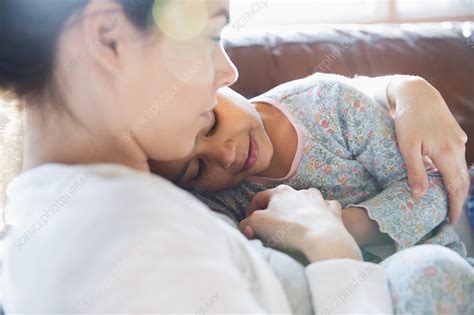 Affectionate Tender Mother And Daughter Cuddling Stock Image F0225028 Science Photo Library