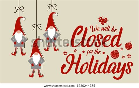 Christmas New Year We Will Be Stock Vector Royalty Free 1260244735