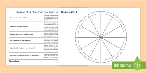 History Revision Clock Teacher Made