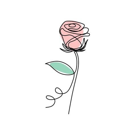 Find & download free graphic resources for flower lineart. Continuous Line Art Drawing Of Rose Flower Blooming ...