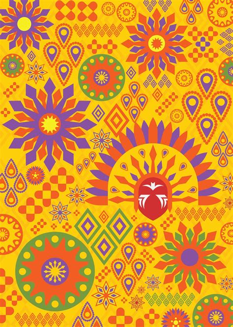 A Patterned Illustrations Of Philippine Festivals Tribal Pattern Art