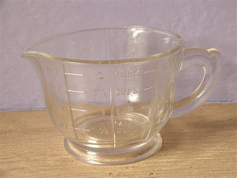 Vintage Glass Mixing Measuring Cup 1940s Kitchen By Shoponsherman