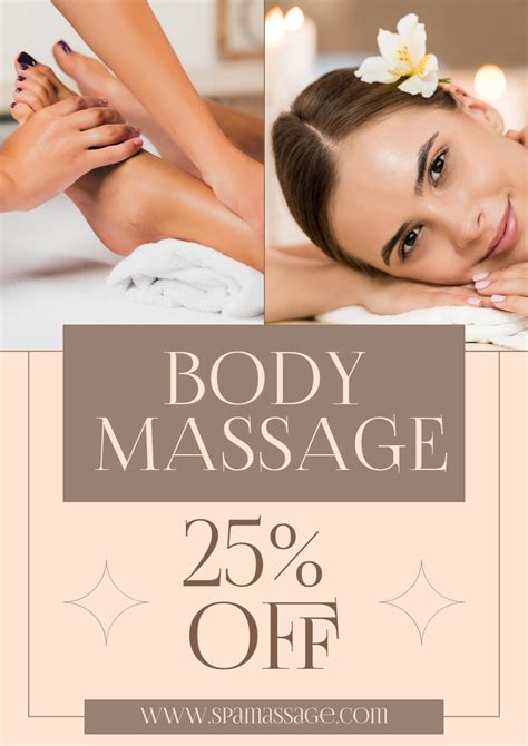 Massage Services Online Poster A2 Template Vistacreate