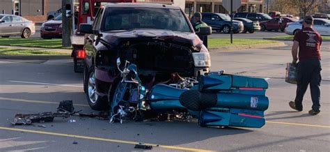 Truck Motorcycle Crash Leaves Both A Mangled Wreck In Woodhaven The