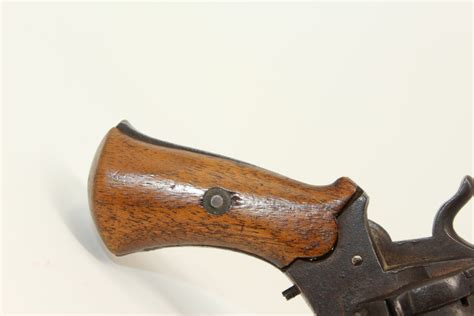 Belgian Folding Trigger Double Action Pinfire Revolver Candr Antique013