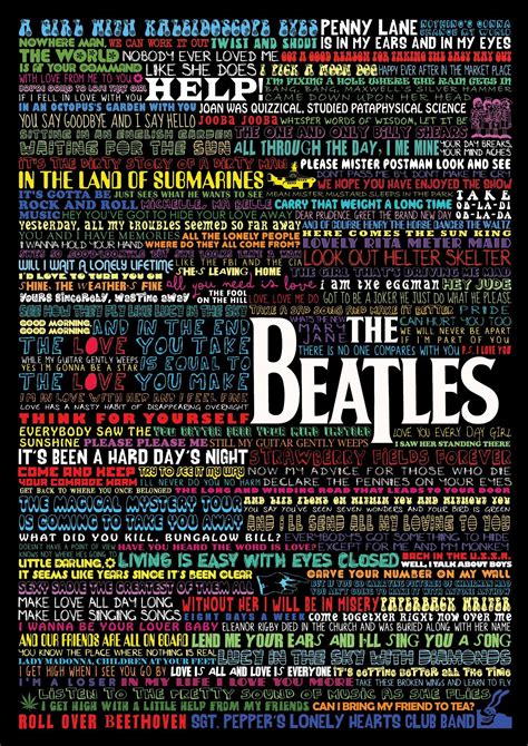 Famous Beatles Song Quotes Beatles Beatles Songs The Beatles