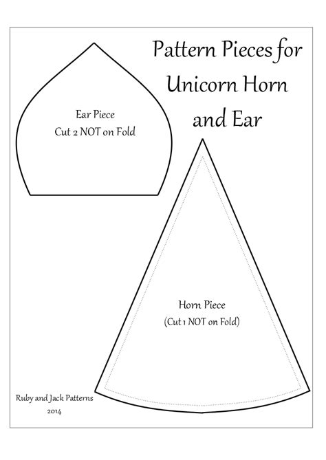 Free Printable Unicorn Horn And Ears Template Prntbl