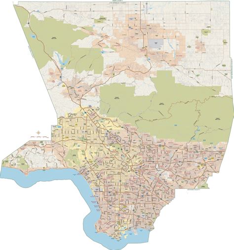 La County Map Los Angeles Map California Map County M