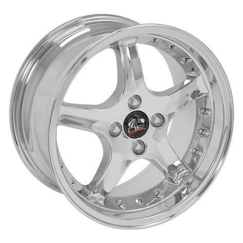 Ford Mustang 4 Lug Cobra R Style Replica Wheels Chrome 17x817x9 Set