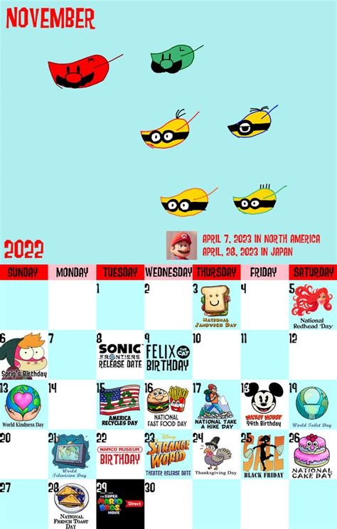 Super Mario And Minions Calendar Mayhem November By Toontrev On Deviantart