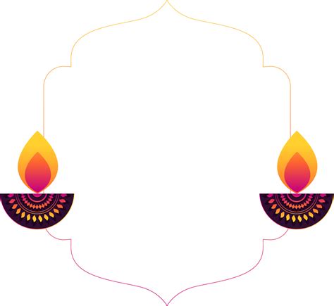 Diwali Borderer Frame Diya Design Png Image Diya Designs Diwali