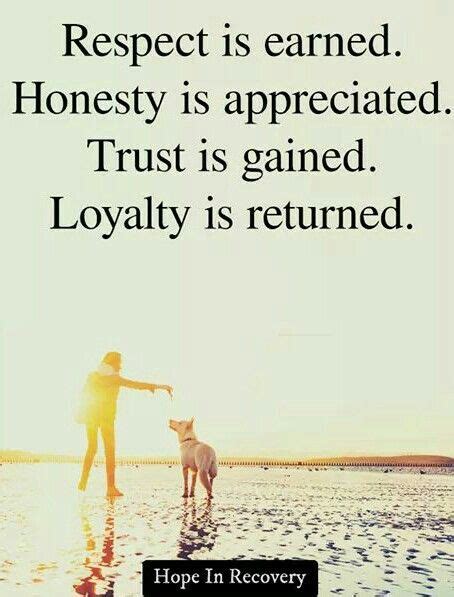I Will Have My Respect And Honesty Back I Will Earn Trust Loyalty
