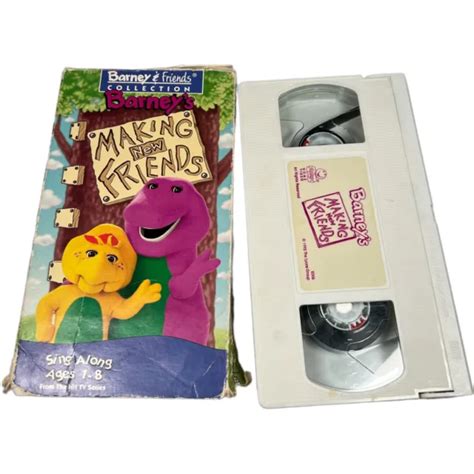 Barney Barneys Making New Friends White Vhs 1995 4999 Picclick