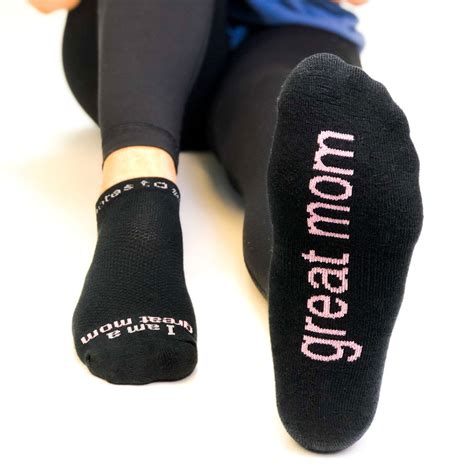 I Am A Great Mom Socks Black Low Cut Notes To Self® Notes To Self® Socks