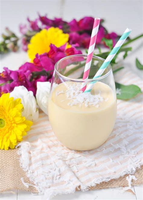 3 Ingredient Tropical Coconut Smoothie The Seasoned Mom